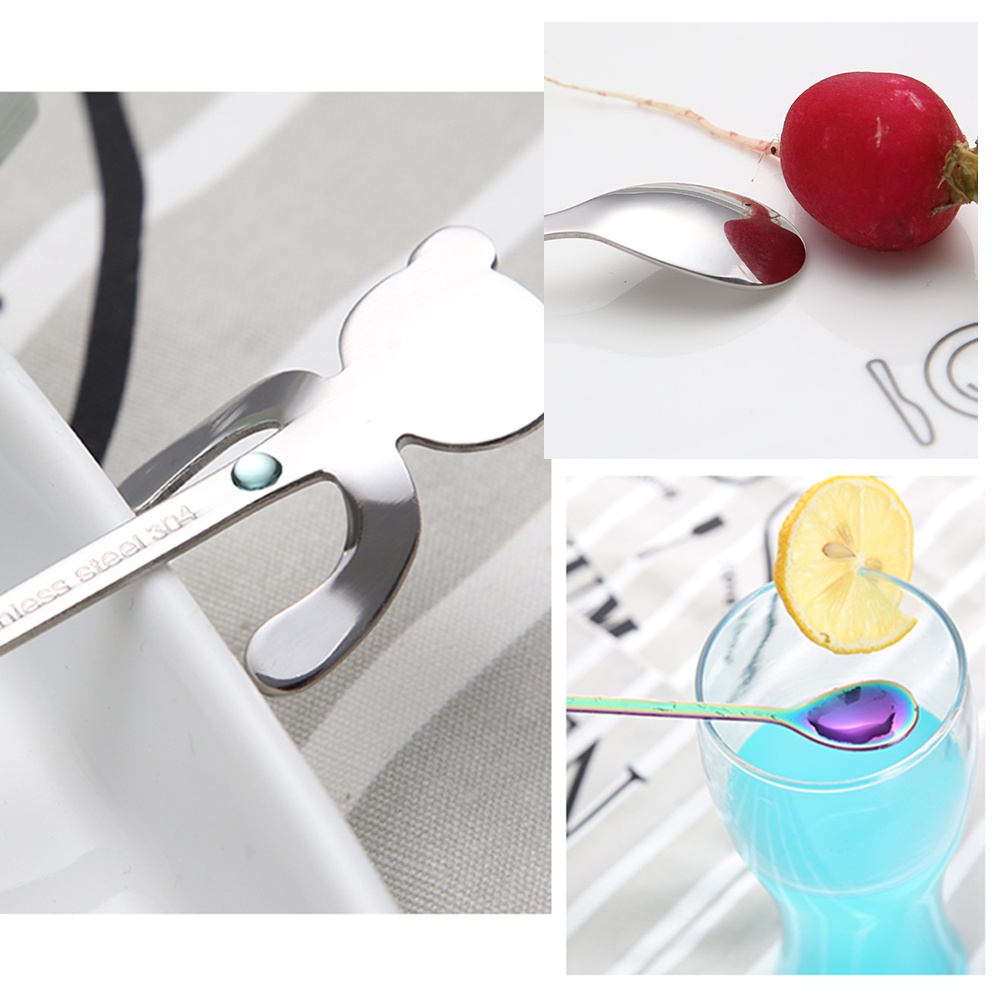 Muỗng cà phê bằng thép không gỉ 304 hình gấu trúc dễ thương