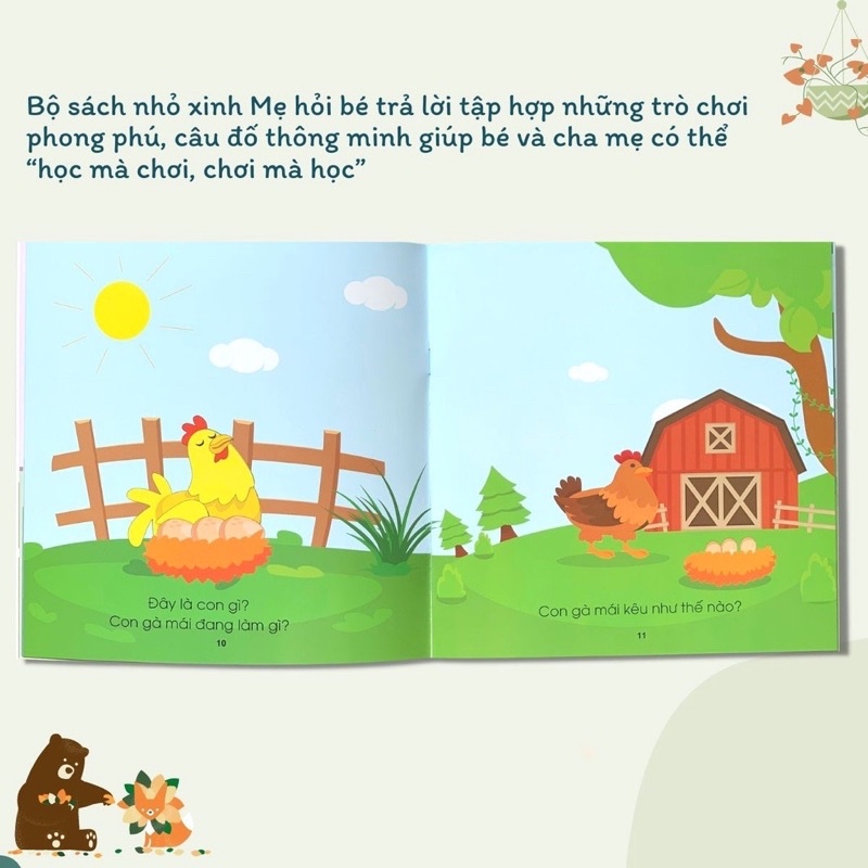 Sách - Mẹ hỏi bé trả lời, hỏi đáp giúp bé phát triển ngôn ngữ và giao tiếp