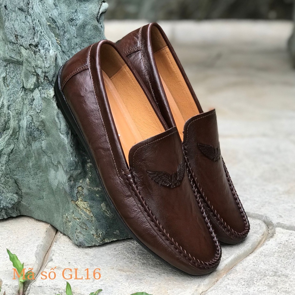 Giày lười nam Alo Davin Da Bò Cao Cấp GL16