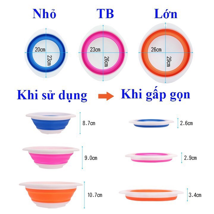 Thau trộn mồi, xếp gọn, tiện lợi , bát đựng mồi câu cá gấp gọn