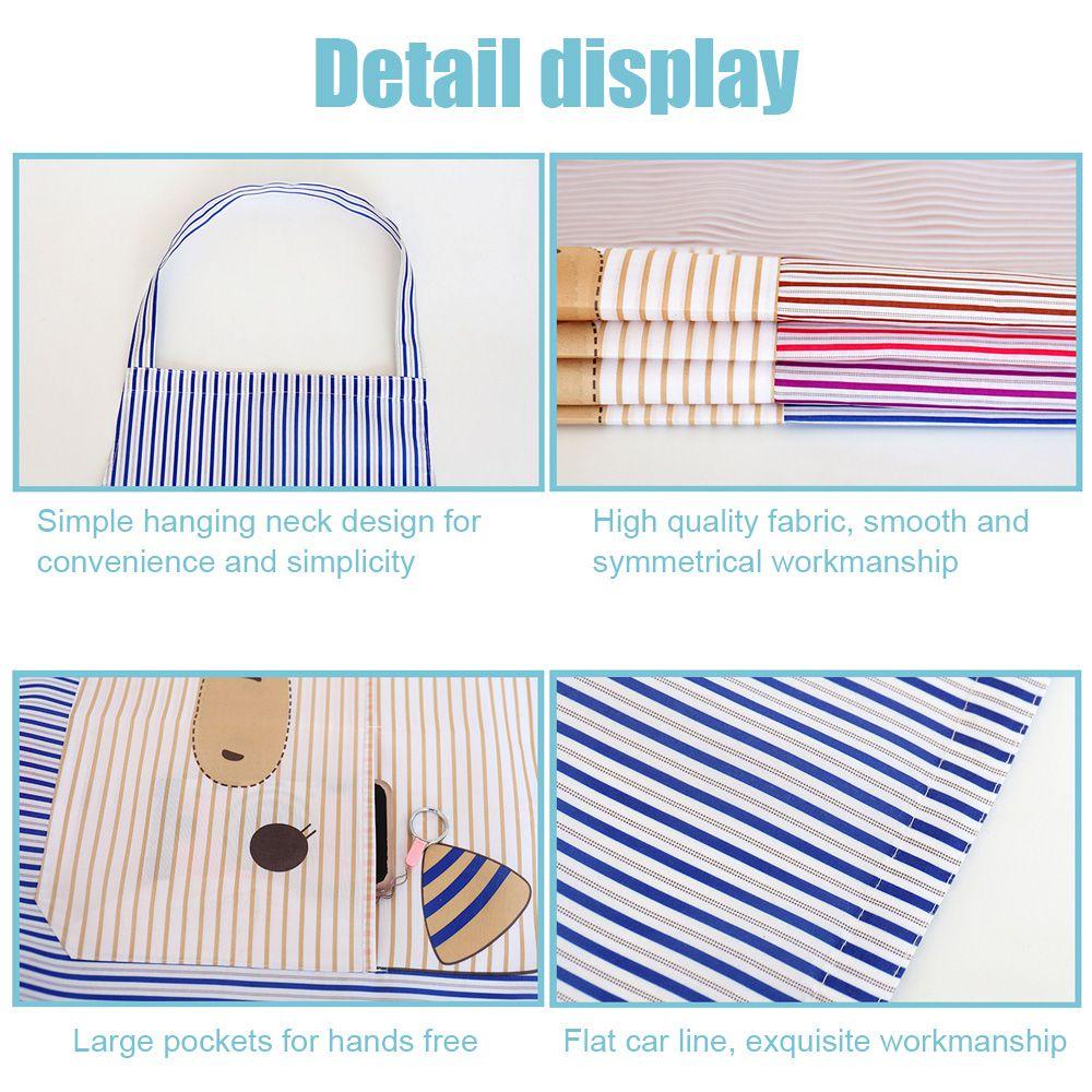 Tạp Dề Nấu Ăn Bằng Polyester Chống Nước Chống Dầu In Hình Heo Hoạt Hình Cho Nhà Bếp