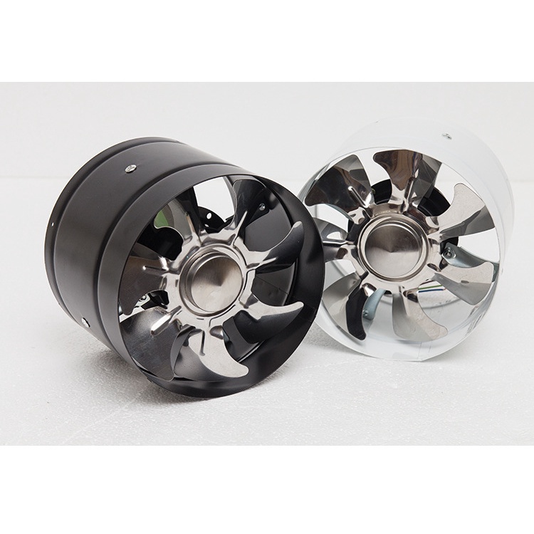 Quạt thông gió đường ống 100mm, 150mm, Quạt hút tăng áp đường ống, chất liệu thép