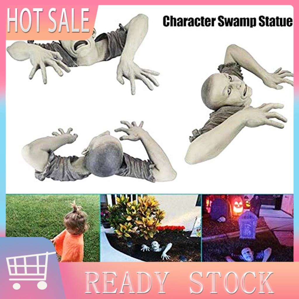 FAC_ Sturdy Garden Sculpture Zombie Garden Statue Garden Statue Decorative for Decorating