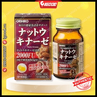 Viên uống ngừa đột quỵ, tai biến Natto Kinase 2000FU Orihiro Nhật