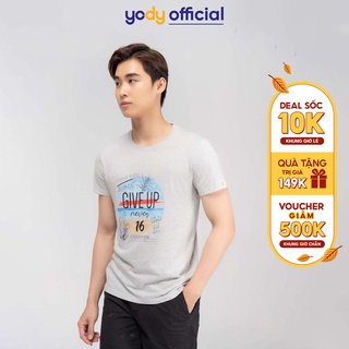 Áo thun nam Yody in hình biển thoải mái co dãn thấm hút TSM4205