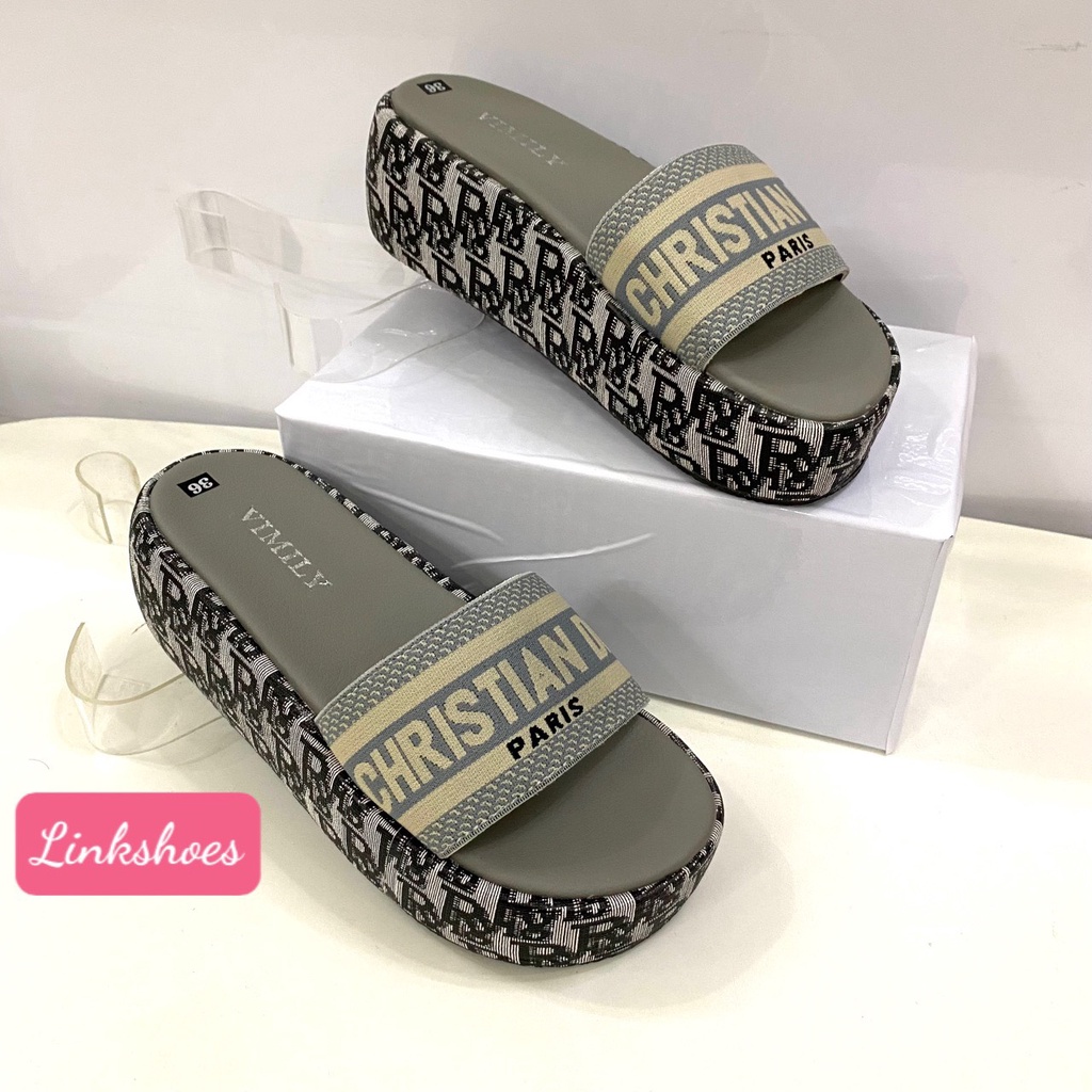 Dép Xuồng Nữ, Dép Đế Bánh Mì 7p, Quai Mềm Co Giãn họa tiết xinh xắn Đế Nhẹ Mã GV08