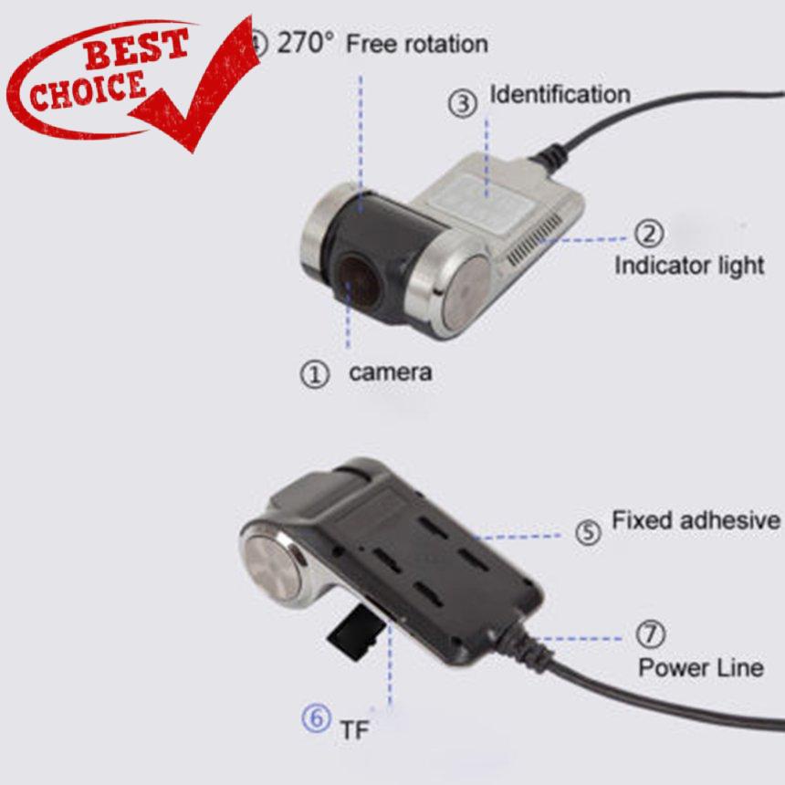 Camera hành trình xe hơi U6 1080P WIFI DVR hỗ trợ quay ban đêm | BigBuy360 - bigbuy360.vn