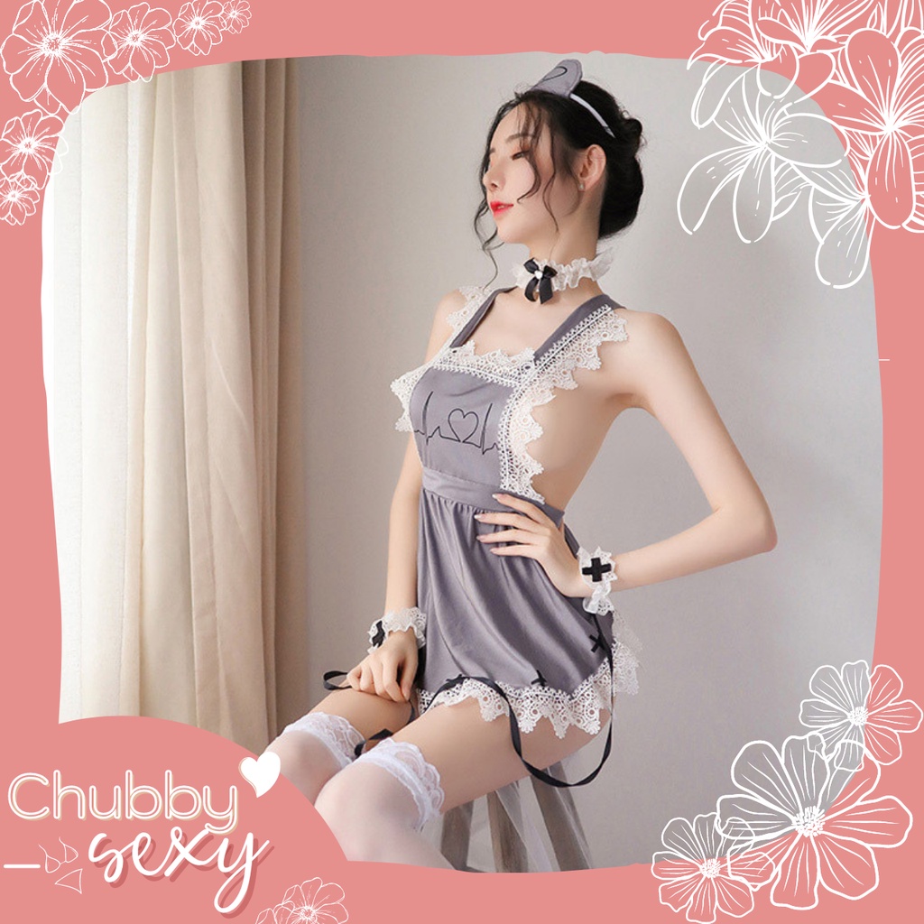 Cosplay Nữ Y Tá Tình Yêu - Set Đồ Nữ Y Tá Quyến Rũ Sexy Kích Thích Gợi Cảm Chất Liệu Cao Cấp  - CPL44 - Chubby.Sexy