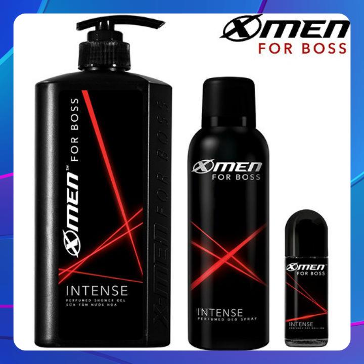 combo xmen for boss dầu gội 650g + xịt khử mùi150g + lăn 50ml