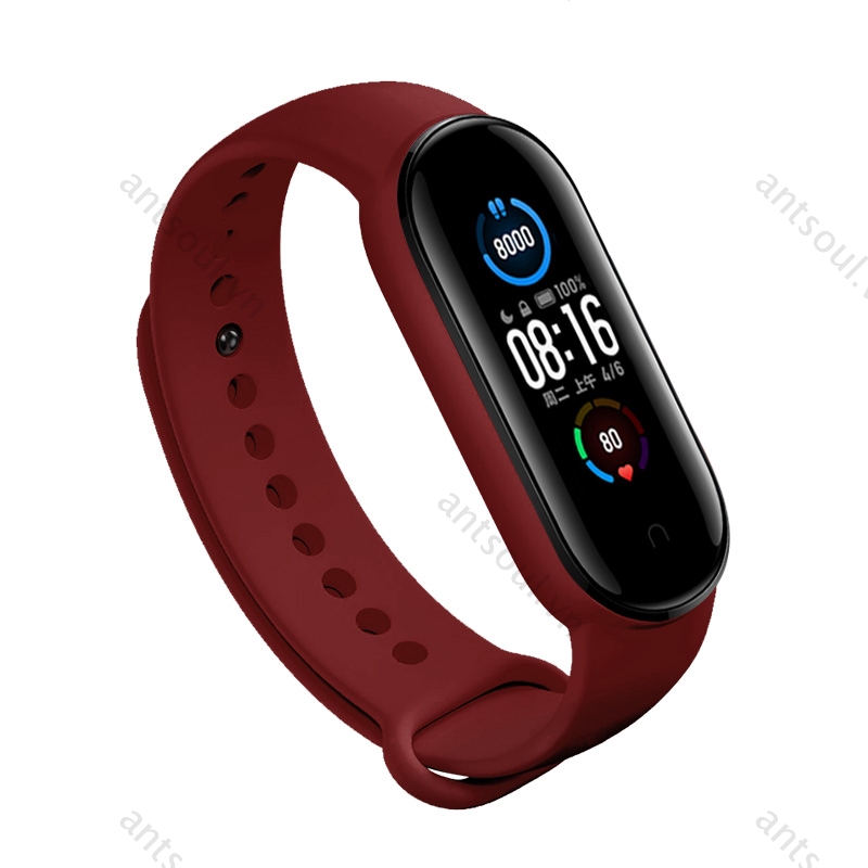 Dây Miband 6, dây Miband5 Dây Đeo Cao Su Thay Thế Cho Xiaomi Miband 5 Chất Lượng Cao mi smart band 6 Dây đeo silicon nhiều màu sắc tùy chọn thay thế cho Xiaomi Mi Band 5  Band5 strap