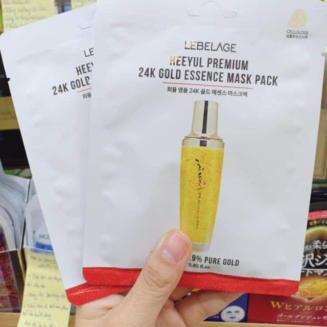 Mặt Nạ Vàng Lebelage Hee Yul Premium 24K Gold Essence Mask Pack 25g KBeauty