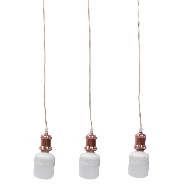 Bộ 3 dây đèn thả cổ điển bóng đèn led búp trụ trang trí 9w