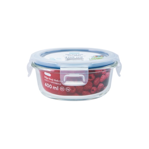 Hộp thủy tinh đựng thực phẩm - Dạng Tròn - Chịu Nhiệt - Size 400ml