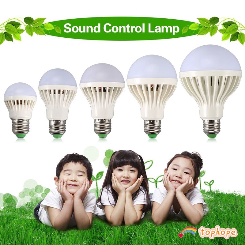 Bóng đèn cảm biến âm thanh và chuyển động E27 9W 220V tiện dụng