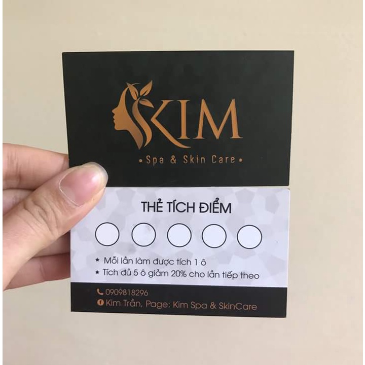 Phiếu tích điểm coffee - trà sữa - spa - tiệm tóc - In Bạch Dương