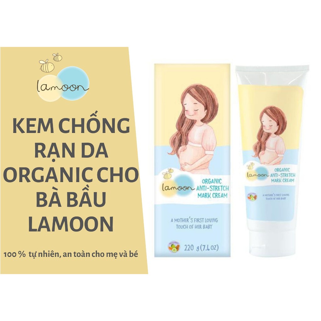 Kem dưỡng chống rạn da organic cho mẹ dạng tuýp 220g Lamoon