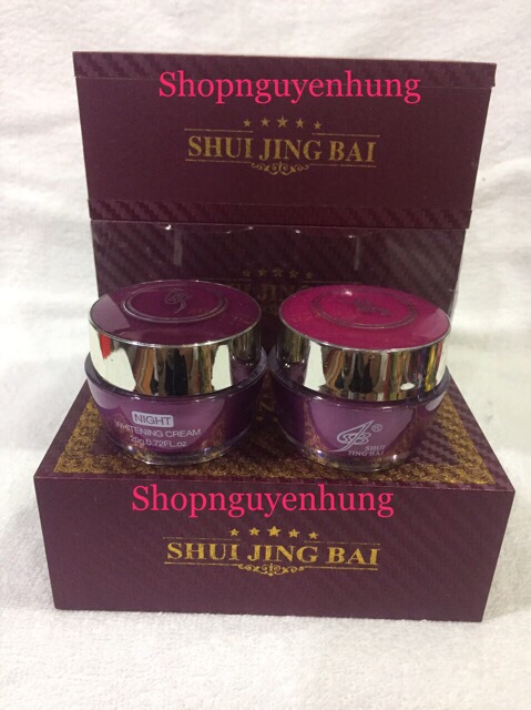 COMBO 2 BỘ SHUI JING BAI ( BẠCH THỦY TINH) CAO CẤP MÀU TÍM