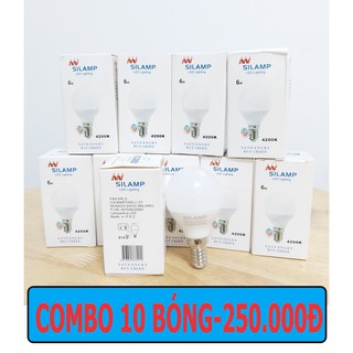 Combo 10 bóng đèn led búp g45 6w e14