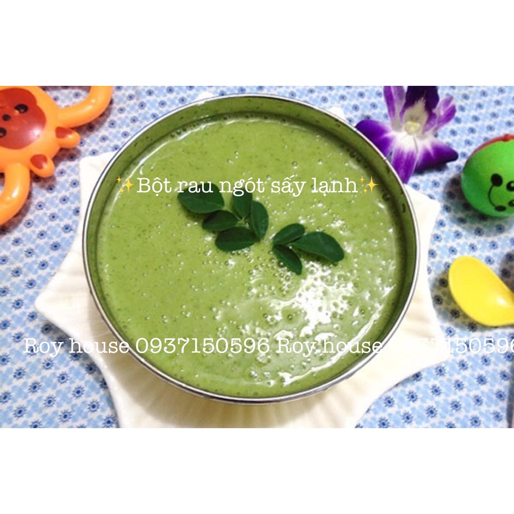 Bột Rau Ngót Nguyên Chất Sấy Lạnh Cao Cấp, Bột Ăn Dặm, Thanh Lọc Cơ Thể, Mát Gan, Lọ Thuỷ Tinh 150gr