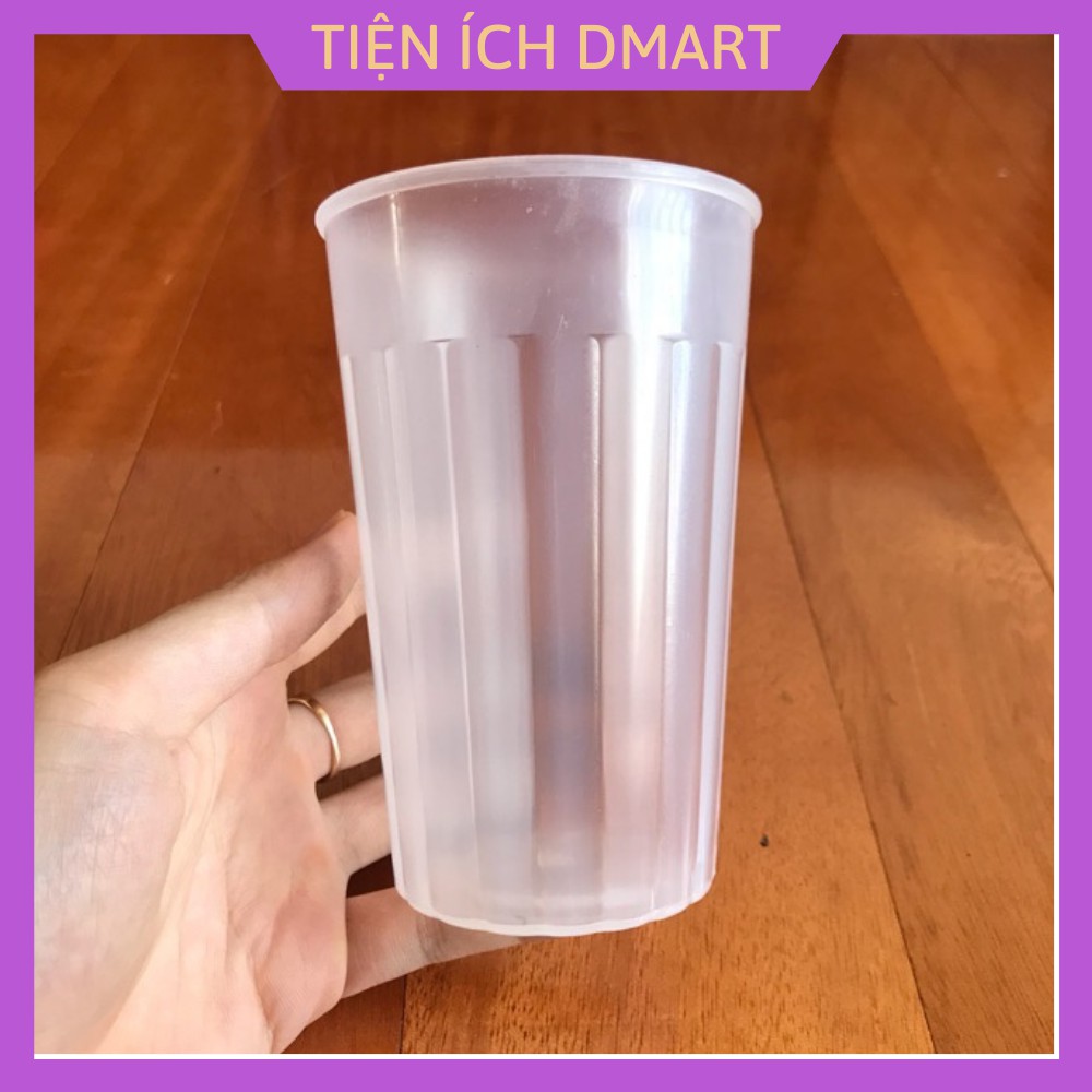 1 cốc nhựa sọc trắng trong nhựa PP cao cấp siêu sạch