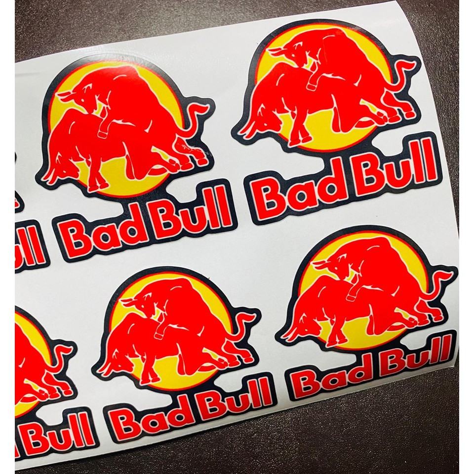 STICKER DÁN HÌNH CON BÒ TĂNG LỰC BADBULL REDBULL