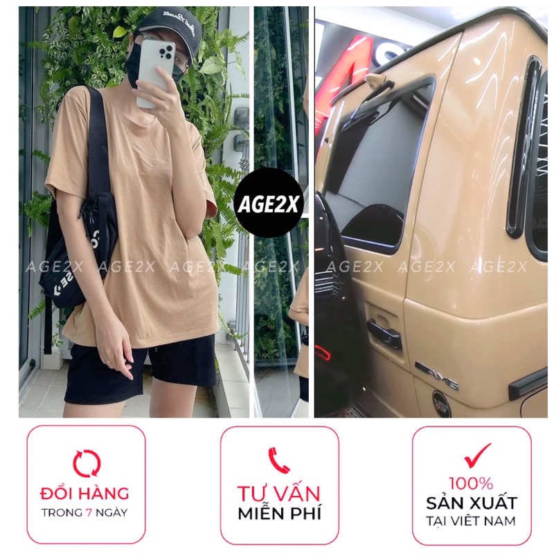 (TAN) Tone màu áo thun trơn AGE2X (Chính hãng) phải nói là siêu hot trend hè 2021