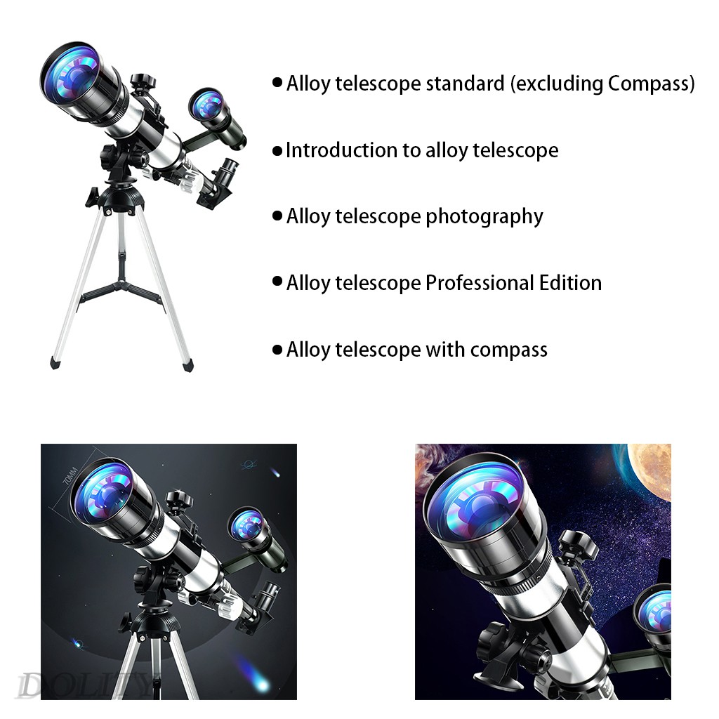 Kính Thiên Văn 70mm Kèm Chân Tripod Tiện Lợi Cho Người Mới Bắt Đầu