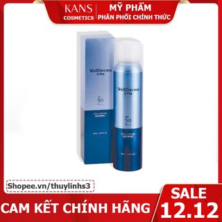 Xịt Chống Nắng Chống Trôi, Giảm Nhiệt, Làm Mát Da Wellderma G PLus Cooling Sun Spray 180ml💖FREESHIP💖