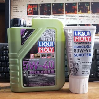 Combo nhớt liqui 5w40, nhớt cao cấp xe ga liqui moly, và nhớt lap liqui