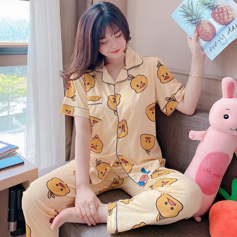 Set Đồ Ngủ In Hình Hoạt Hình Xinh Xắn Dành Cho Nữ
