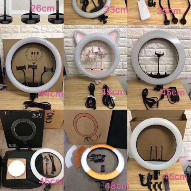 Đèn live stream đủ size