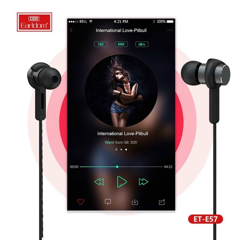Tai nghe có dây Earldom sử dụng cổng AUX 3.5mm thích hợp với hầu hết các dòng smartphone,laptop,pc... hiện nay