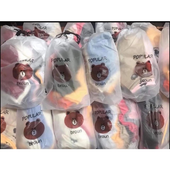 Set 10 Đôi Tất Gấu Cổ Ngắn Nhiều Màu