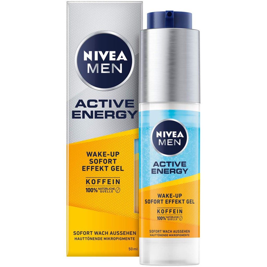 Sữa rửa mặt, kem dưỡng trắng da Nivea Men Active Energy – Nội địa Đức