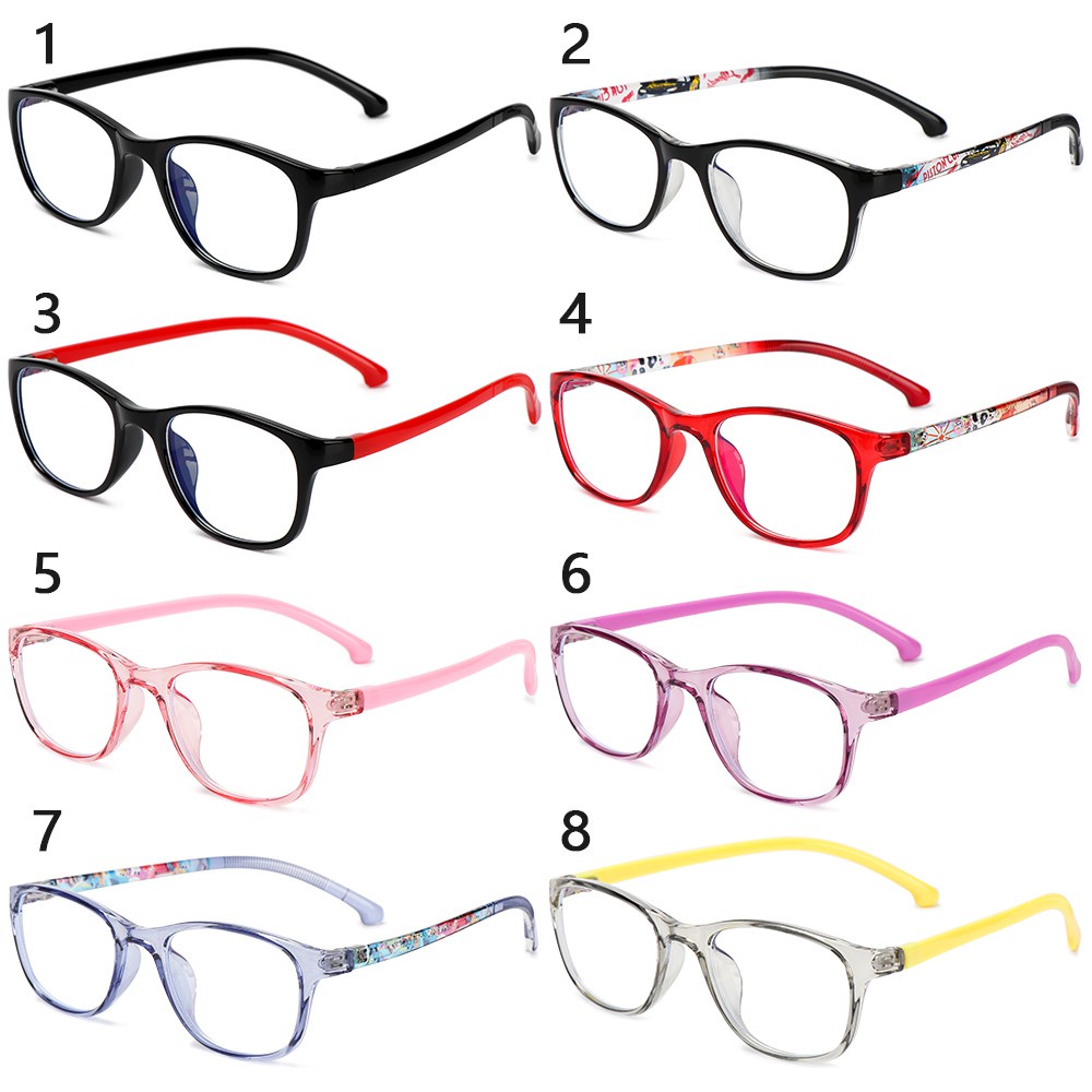 🎉ONLY🎉 Children Boys Girls Comfortable Eyeglasses Portable Ultra Light Frame Kids Glasses TR90 Online Classes Fashion Computer Eye Protection Anti-blue Light