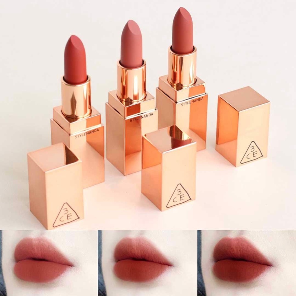 [Hot] Son 3ce MATTE LIP COLOR vỏ vàng mới toanh