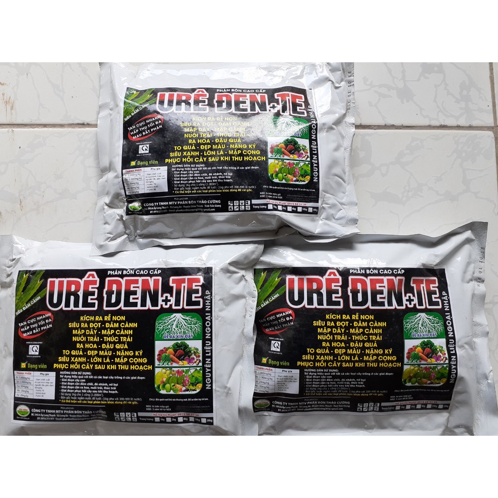 Phân bón cao cấp URÊ ĐEN + TE - Gói 1Kg