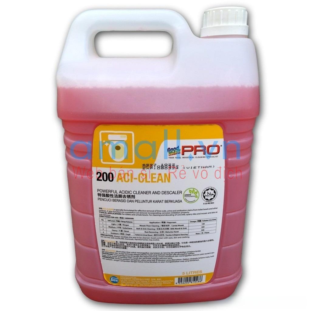 Chất Tẩy Rửa Vết Bẩn Cứng Đầu Gỉ Sét Goodmaid Pro GMP 200 ACI-CLEAN 5 Lít