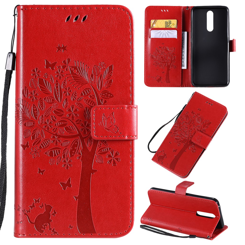 Bao da điện thoại dập nổi họa tiết cây độc đáo cho OPPO F11/F11 PRO | BigBuy360 - bigbuy360.vn