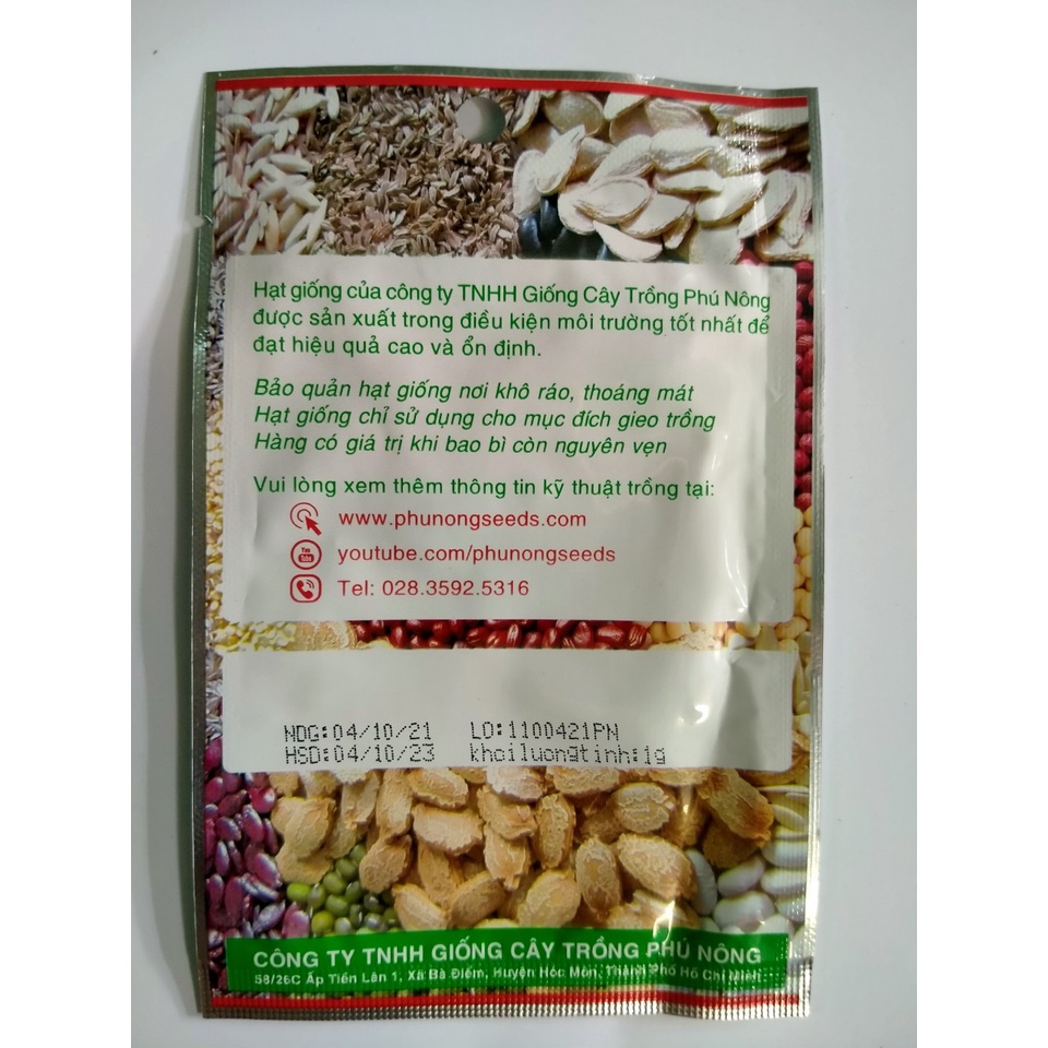 Hạt giống rau quế trắng gói 1gr