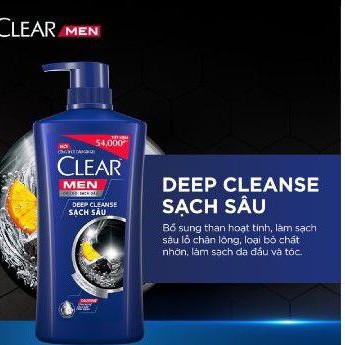 Dầu gội đầu Clear Men 650g sạch sâu