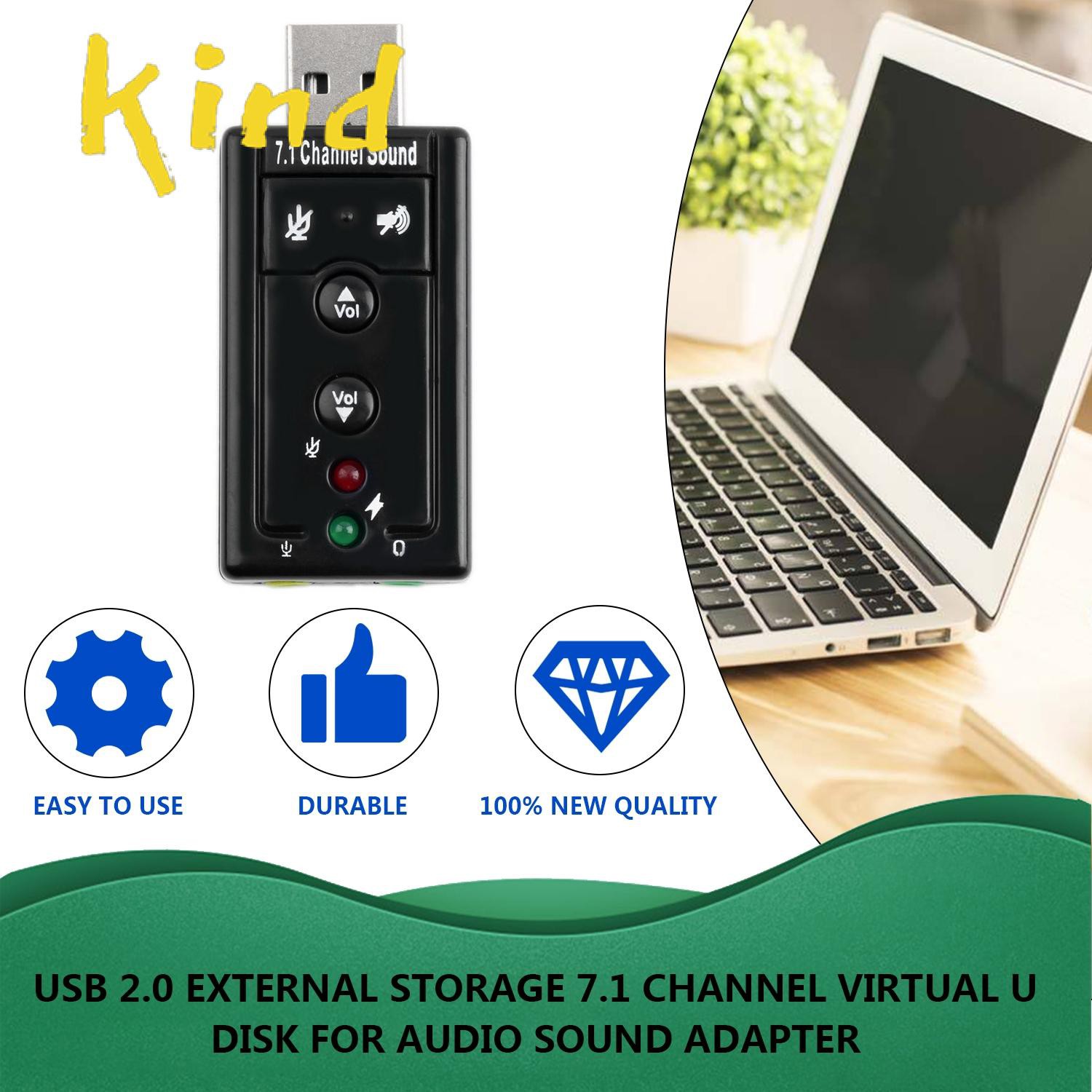 Bộ Chuyển Đổi Âm Thanh Usb 2.0 7.1 | BigBuy360 - bigbuy360.vn