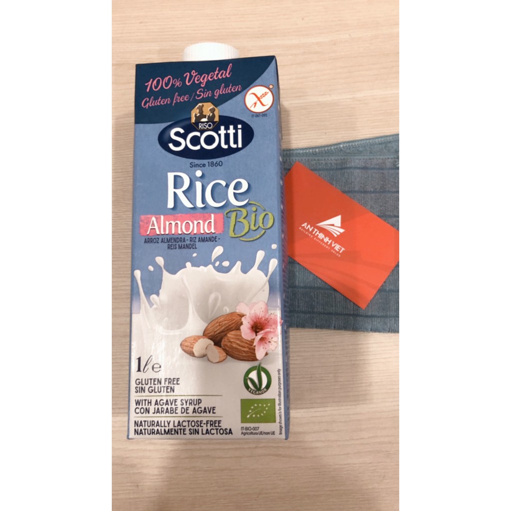 Sữa Hạnh Nhân Gạo Hữu Cơ Riso Scotti - ORGRANIC Rice Almond Drink - 1L