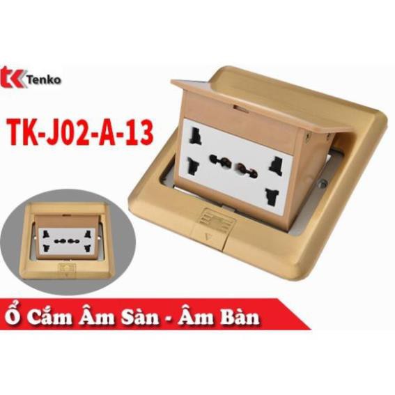 Bán sỉ- Ổ cắm âm sàn mặt đồng nguyên khối TENKO & ONMI.VN -TK-J02-A-13 chính hãng.