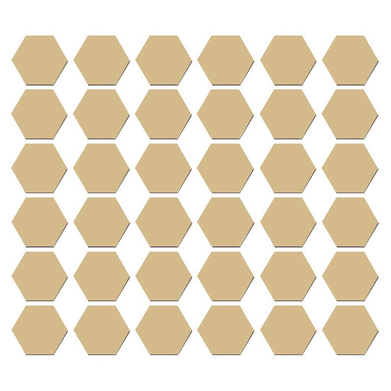 Set 36 Miếng Dán Tường Tráng Gương Hình Lục Giác Chất Liệu Nhựa Acrylic Tráng Gương DIY Trang Trí Nhà Cửa