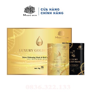 Gói Lẻ 13g Mặt Nạ Thải Độc Hút Chì Cấy Trắng LUXURY GOLDEN MASK MAGIC SKIN