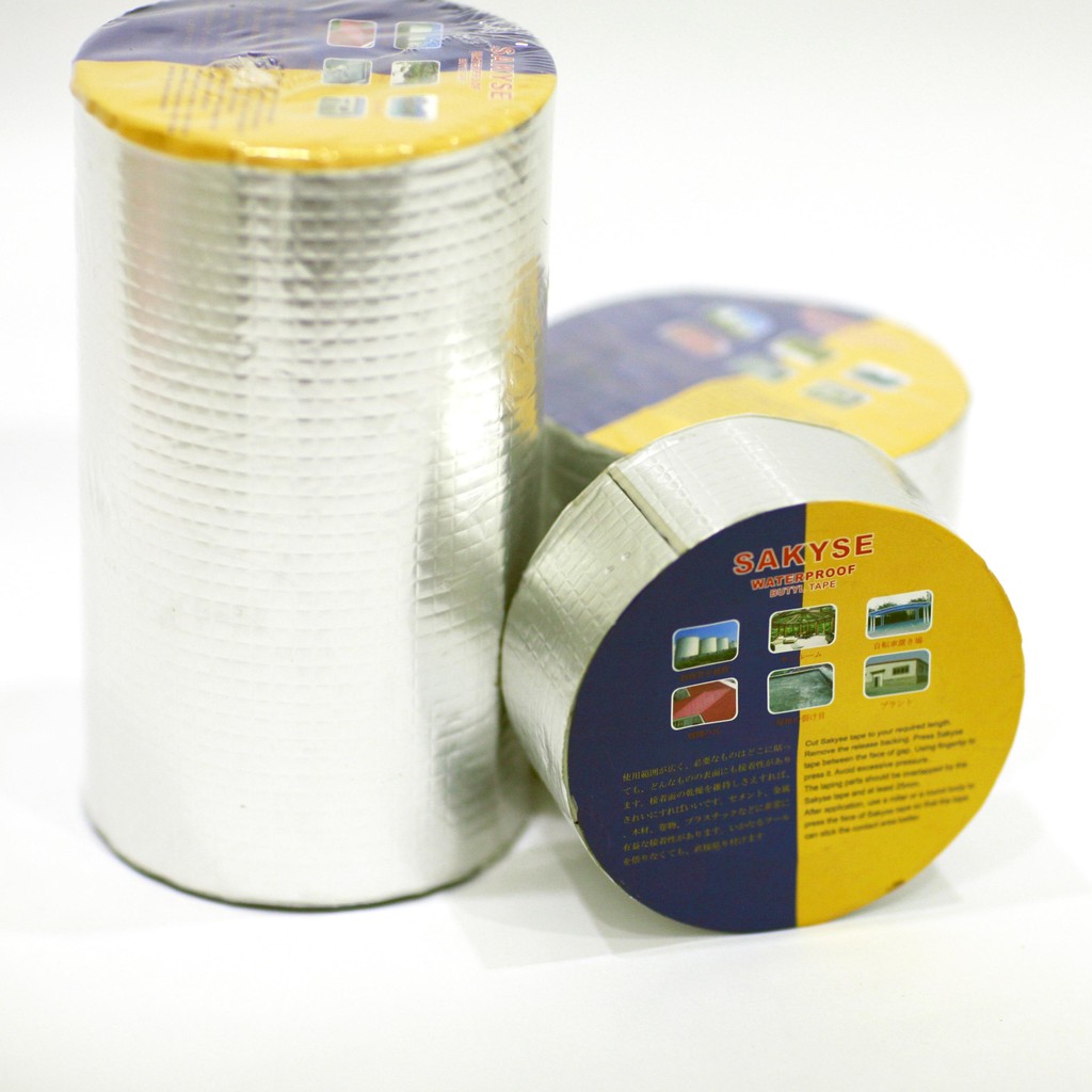 Băng keo chống thấm Nhật Bản SAKYSE, khổ  20cm x 5m, 10cm x 5m, 5cm x5m chống chịu mọi thời tiết