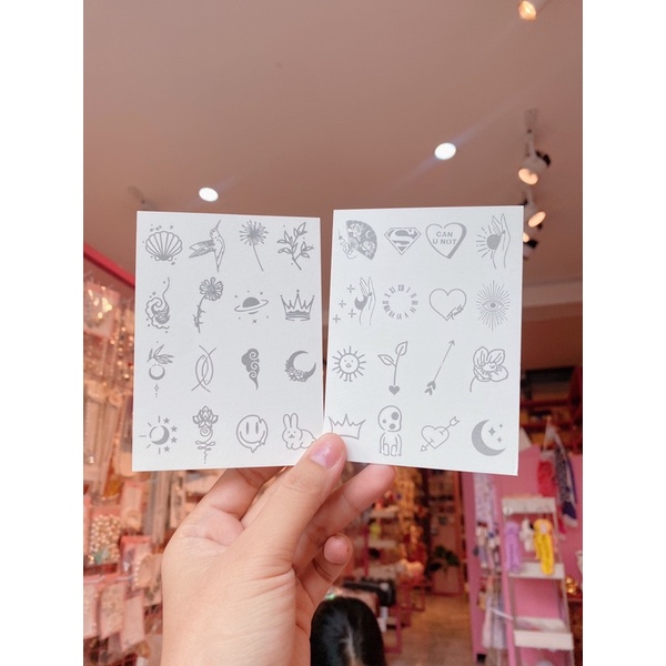 Hình xăm dán bộ 12 hình lên màu sau 24 giờ nhiều mẫu