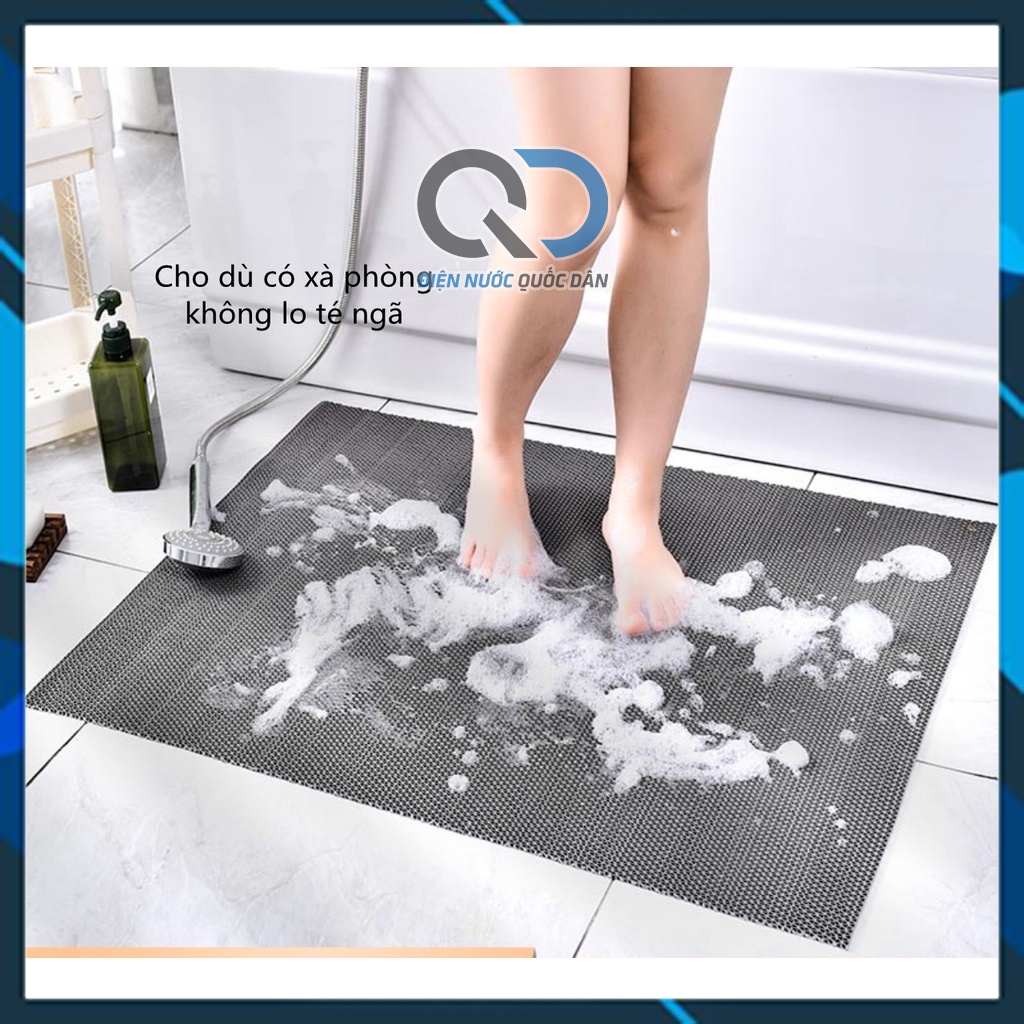 Thảm Nhựa Lưới Chống Trơn Trượt-Màu Xám, Lót Sàn Nhà Tắm, Hồ Bơi