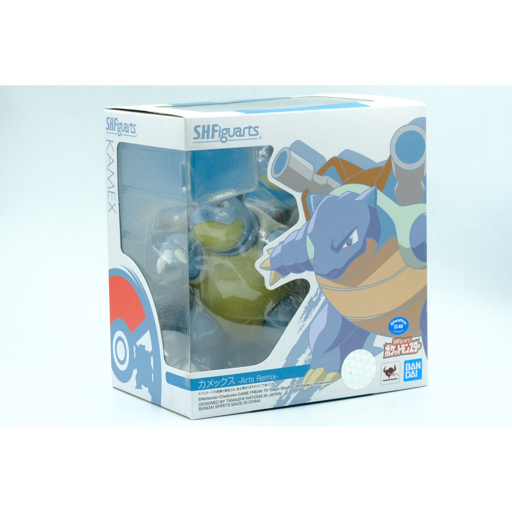 Mô hình SHF Blastoise Kamex Chính hãng Bandai S.H.Figuarts Pokemon Pokémon Arts Remix hàng new nguyên seal hộp cực đẹp